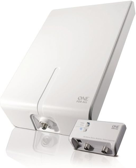 „One For All“ sustiprinta lauko skaitmenines televizijos antena – paruosta priimti „Freeview“ ir analogines televizijos signalus 48 km atstumu – suder